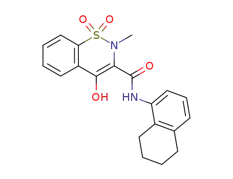 2-methyl-1,1,4-trioxo-1,2,3,4-tetrahydro-1λ6-benzo[e][1,2]thiazine-3-carboxylic acid 5,6,7,8-tetrahydro-naphthalen-4-ylamide