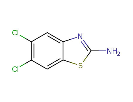 Molecular Structure of 24072-75-1 (5,6-Dichloro-2-benzothiazolamine)