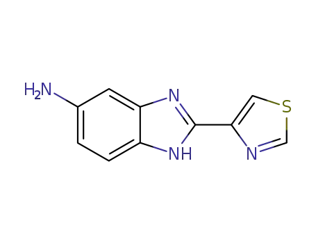 Molecular Structure of 25893-06-5 (2-(1,3-thiazol-4-yl)-1H-benzimidazol-6-amine)