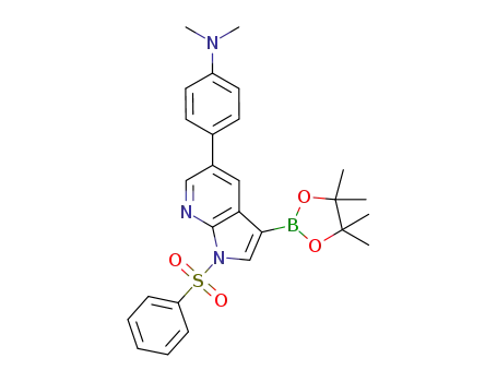 [4-(1-benzenesulfonyl-3-(4,4,5,5-tetramethyl-[1,3,2]dioxaborolan-2-yl)-1H-pyrrolo[2,3-b]pyridin-5-yl)-phenyl]-dimethyl-amine