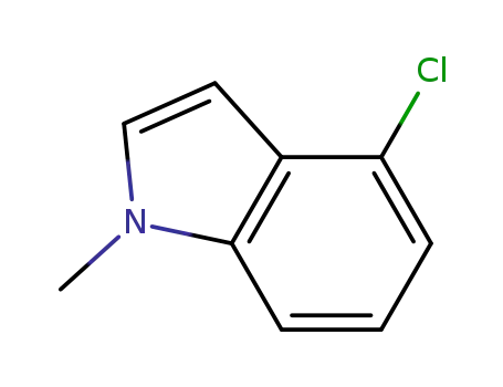 Molecular Structure of 77801-91-3 (1H-Indole, 4-chloro-1-methyl-)