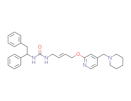 N-(1,2-Diphenylethyl)-N'-[4-(4-piperidinomethyl-pyridin-2-yloxy)-cis-2-butenyl]urea