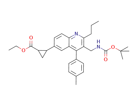 ethyl 2-[3-{[(tert-butoxycarbonyl)amino]methyl}-4-(4-methylphenyl)-2-propylquinolin-6-yl]cyclopropane-1-carboxylate