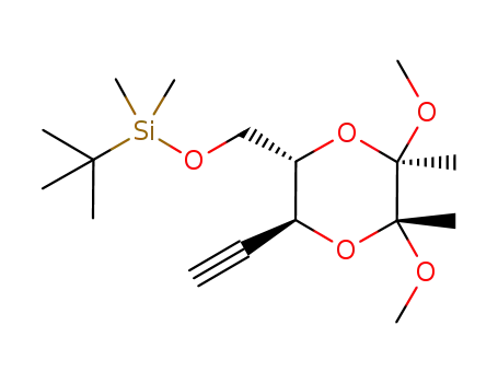 tert-butyl (((2S,3S,5R,6R)-2-ethynyl-5,6-dimethoxy-5,6-dimethyl-1,4-dioxan-2-yl)methoxy)dimethylsilane