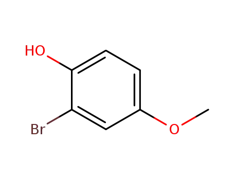 Molecular Structure of 17332-11-5 (2-Bromo-4-methoxybenzenol)