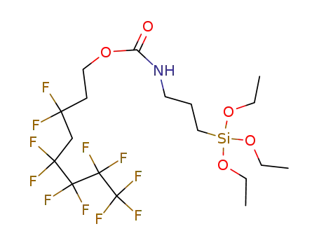 3-(4,4,4-triethoxysilyl-propyl)-carbamic acid-3,3,5,5,6,6,7,7,8,8,8-undecafluoro-octyl ester