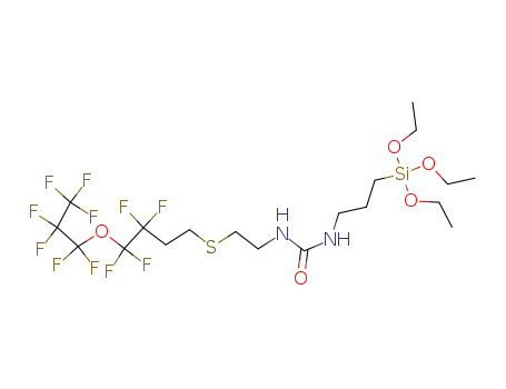 1-[2-(3,3,4,4-tetrafluoro-4-heptafluoropropyloxy-butylsulfanyl)-ethyl]-3-(triethoxysilyl-propyl)-urea