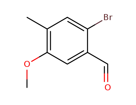 Molecular Structure of 57295-32-6 (Benzaldehyde, 2-bromo-5-methoxy-4-methyl-)