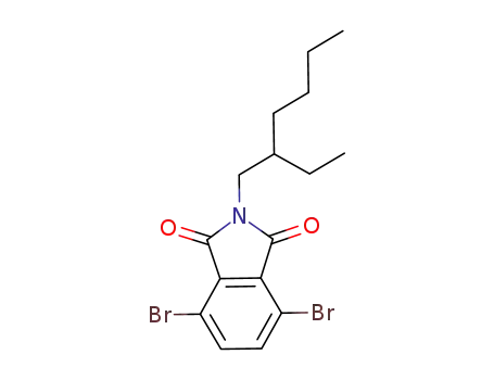 Molecular Structure of 863027-98-9 (4,7-DibroMo-2-(2-ethylhexyl)isoindoline-1,3-dione)