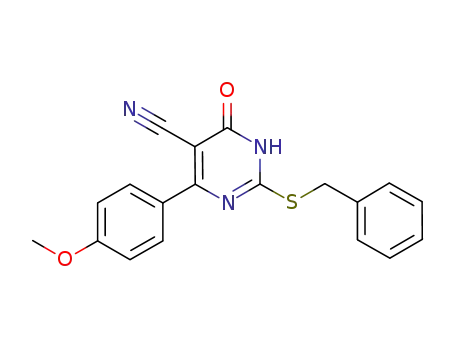 2-(benzylthio)-4-(4-methoxyphenyl)-6-oxo-1,6-dihydropyrimidine-5-carbonitrile