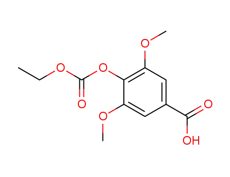 Molecular Structure of 18780-67-1 (4-ETHOXYCARBONYLOXY-3,5-DIMETHOXYBENZOIC ACID)