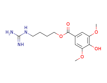 24697-74-3,Leonurine hydrochloride,Leonurine;Benzoicacid, 4-hydroxy-3,5-dimethoxy-, ester with (4-hydroxybutyl)guanidine (8CI);Leonurine (7CI);Guanidine, (4-hydroxybutyl)-, 4-hydroxy-3,5-dimethoxybenzoate(8CI);Guanidine, (4-hydroxybutyl)-, 4-hydroxy-3,5-dimethoxybenzoate (ester)(8CI);4-Guanidino-1-butanol syringate;4-Hydroxy-3,5-dimethoxybenzoic acid d-guanidinobutyl ester;Leonurin;Syringic acid d-guanidinobutylester;[4-(4-Hydroxy-3,5-dimethoxybenzoyloxy)butyl]guanidine;