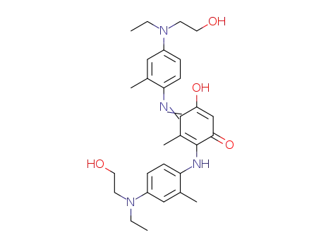 2-{4-[ethyl(2-hydroxyethyl)-amino]-2-methylphenylamino}-4-{4-[ethyl(2-hydroxyethyl)amino]-2-methylphenylimino}-5-hydroxy-3-methylcyclohexa-2,5-dienone