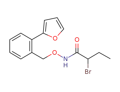 (±)-1-{O-([o-(2-furyl)phenyl]methyl)oxyamino}-2-bromo-1-butanone