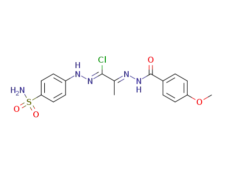(1Z,2E)-2-(2-(4-methoxybenzoyl)hydrazono)-N'-(4-sulfamoylphenyl)propanehydrazonoyl chloride