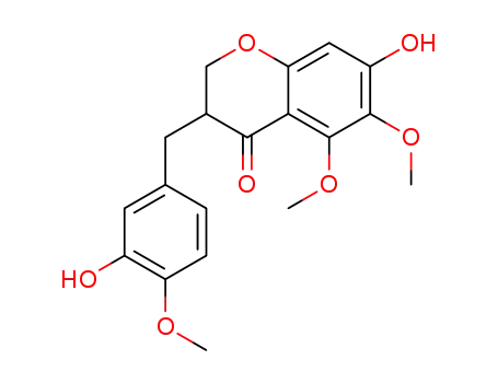 7-hydroxy-3-(3'-hydroxy-4'-methoxybenzyl)-5,6-dimethoxychroman-4-one