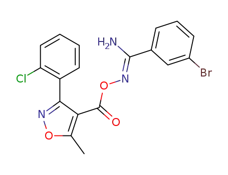 (Z)-3-bromo-N'-((3-(2-chlorophenyl)-5-methylisoxazole-4-carbonyl)oxy)benzimidamide