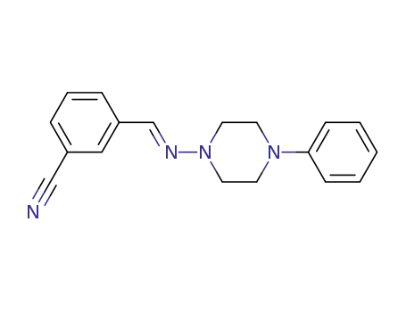 (E)-3-((4-phenylpiperazin-1-ylimino)methyl)benzonitrile