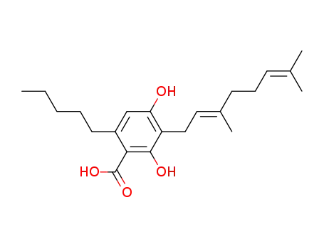 Molecular Structure of 25555-57-1 (cannabigerolic acid)