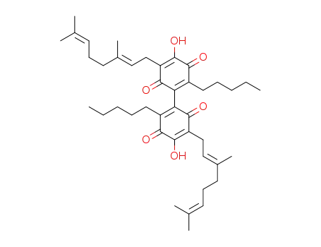 3,3'-bis((E)-3,7-dimethyl-octa-2,6-dienyl)-4,4'-dihydroxy-6,6'-dipentyl-1,1'-bi(cyclohexa-3,6-diene)-2,2',5,5'-tetraone