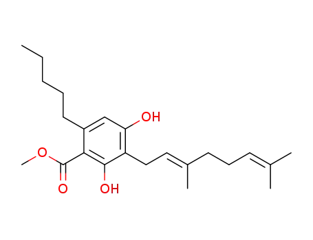 Benzoic acid, 3-(3,7-dimethyl-2,6-octadienyl)-2,4-dihydroxy-6-pentyl-,
methyl ester, (E)-
