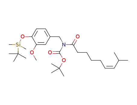 (Z)-tert-butyl 4-(tert-butyldimethylsilyloxy)-3-methoxybenzyl(8-methylnon-6-enoyl)carbamate