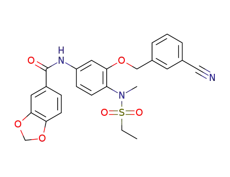N-(3-((3-cyanobenzyl)oxy)-4-(N-methylethylsulfonamido)phenyl)benzo[d][1,3]dioxole-5-carboxamide