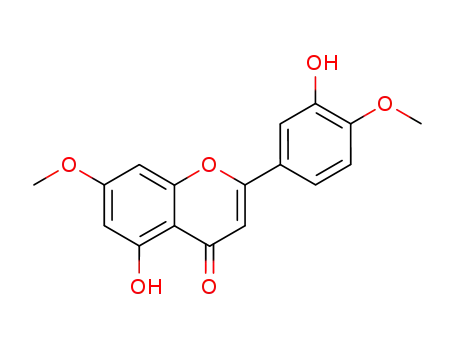 Molecular Structure of 32174-62-2 (4H-1-Benzopyran-4-one, 5-hydroxy-2- (3-hydroxy-4-methoxyphenyl)-7-meth oxy-)