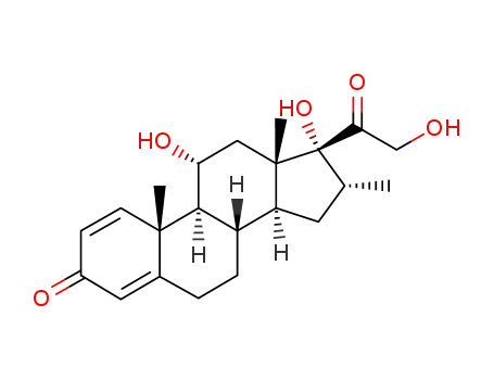 Molecular Structure of 78761-59-8 (11alpha,17,21-trihydroxy-16alpha-methylpregna-1,4-diene-3,20-dione)