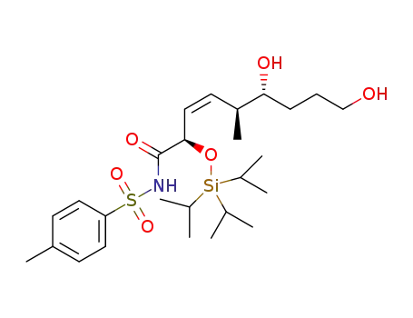 (2R*,5S*,6R*,Z)-6,9-dihydroxy-5-methyl-N-tosyl-2-((triisopropylsilyl)oxy)non-3-enamide