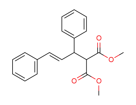 Molecular Structure of 177468-91-6 (Propanedioic acid, [(2E)-1,3-diphenyl-2-propenyl]-, dimethyl ester)