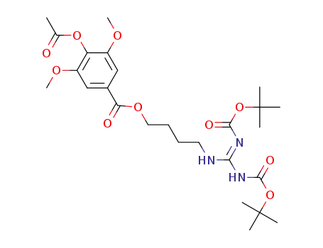 4-(2,3-bis(tert-butoxycarbonyl)guanidino)butyl-4-acetoxy-3,5-dimethoxybenzoate