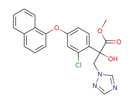 2-(2-chloro-4-(naphthalen-1-yloxy)phenyl)-2-hydroxy-3-(1H-1,2,4-triazol-1-yl) methyl propionate