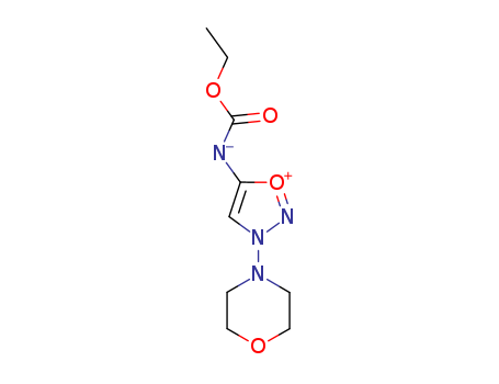 25717-80-0,Molsidomine,Sydnoneimine, N-(ethoxycarbonyl)-3-(4-morpholinyl)-;Sydnone imine, N-carboxy-3-morpholino-,ethyl ester (8CI);CAS 276;Corraton;Coruno;Corvasal;Corvaton;Molsidolat;1,2,3-Oxadiazolium,5-[(ethoxycarbonyl)amino]-3-(4-morpholinyl)-, inner salt;Morial;Morsydomine;Motazomin;N-(Ethoxycarbonyl)-3-morpholinosydnone imine;N-Ethoxycarbonyl-3-morpholinosydnonimine;SIN 10;SIN 10 (pharmaceutical);Sydnopharm;