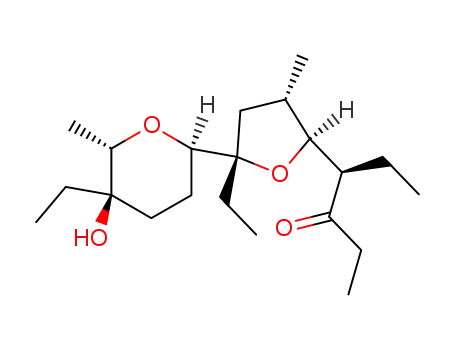 4(R)-<5(S)-ethyl-3(S)-methyl-5-(5(R)-ethyl-5-hydroxy-6(S)-methyl-2(R)-tetrahydropyranyl)-2(S)-tetrahydrofuryl>hexan-3-one