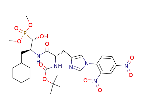 ((1S,2S)-2-{(S)-2-tert-Butoxycarbonylamino-3-[1-(2,4-dinitro-phenyl)-1H-imidazol-4-yl]-propionylamino}-3-cyclohexyl-1-hydroxy-propyl)-phosphonic acid dimethyl ester