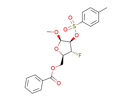 methyl 3-deoxy-5-O-benzoyl-3-fluoro-2-O-tosyl-β-D-arabinofuranoside