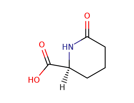 Molecular Structure of 34622-39-4 ((S)-2-PIPERIDINONE-6-CARBOXYLIC ACID)