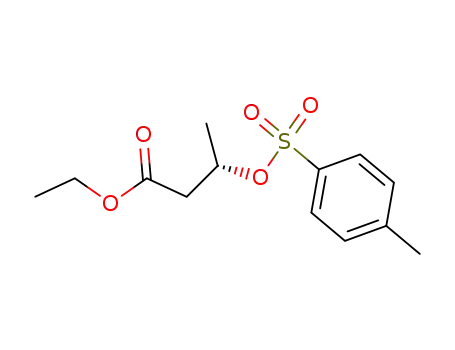 Molecular Structure of 100009-40-3 (Butanoic acid, 3-[[(4-methylphenyl)sulfonyl]oxy]-, ethyl ester, (S)-)