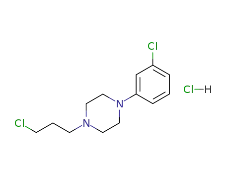 Molecular Structure of 52605-52-4 (1-(3-Chlorophenyl)-4-(3-chloropropyl)piperazine hydrochloride)