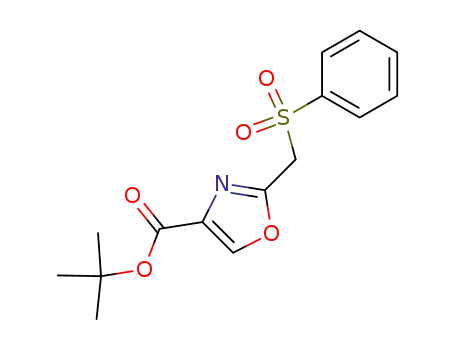Molecular Structure of 86838-78-0 (4-Oxazolecarboxylic acid, 2-[(phenylsulfonyl)methyl]-, 1,1-dimethylethyl
ester)