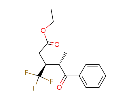 (3R*,4R*)-Ethyl 3-(trifluoromethyl)-4-methyl-5-oxo-5-phenylpentanoate