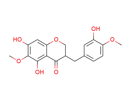 5,7-dihydroxy-6-methoxy-3-(3'-hydroxy-4'-methoxybenzyl)-4-chromanone