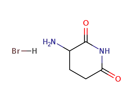 Molecular Structure of 90802-45-2 (2,6-Piperidinedione, 3-amino-, monohydrobromide)