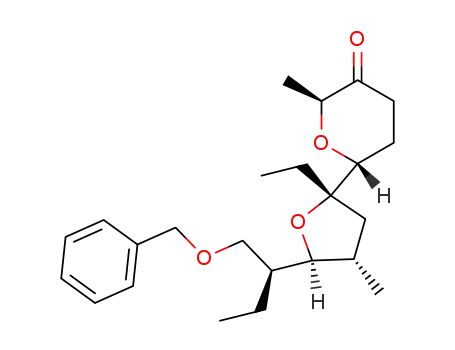 benzyl 2(S)-<5(S)-ethyl-3(S)-methyl-5-(6(S)-methyl-5-oxo-2(R)-tetrahydropyranyl)-2(S)-tetrahydrofuryl>butyl ether