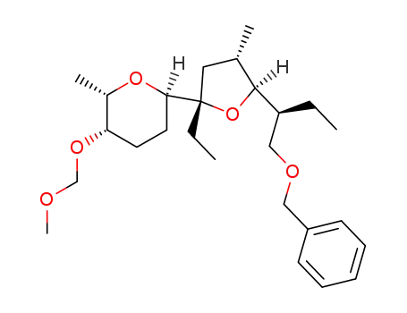 benzyl 2(S)-<5(S)-ethyl-3(S)-methyl-5-(5(S)-(methoxymethylenoxy)-6(S)-methyl-2(R)-tetrahydropyranyl)-2(S)-tetrahydrofuryl>butyl ether