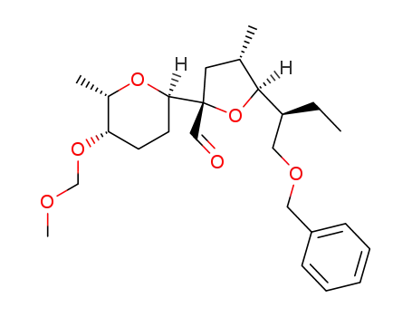 benzyl 2(S)-<5(S)-formyl-3(S)-methyl-5-(5(S)-(methoxymethylenoxy)-6(S)-methyl-2(R)-tetrahydropyranyl)-2(S)-tetrahydrofuryl>butyl ether