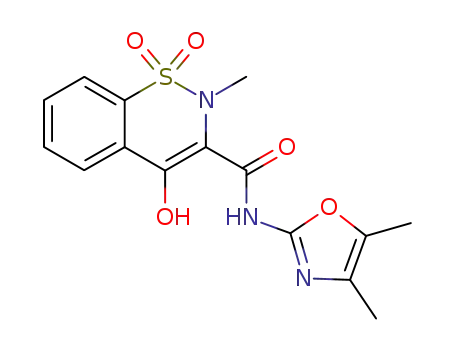 2-methyl-1,1,4-trioxo-1,2,3,4-tetrahydro-1λ6-benzo[e][1,2]thiazine-3-carboxylic acid 4,5-dimethyl-oxazol-2-ylamide