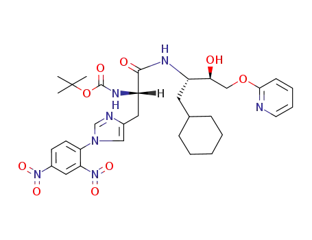 {(S)-1-[(1S,2R)-1-Cyclohexylmethyl-2-hydroxy-3-(pyridin-2-yloxy)-propylcarbamoyl]-2-[1-(2,4-dinitro-phenyl)-1H-imidazol-4-yl]-ethyl}-carbamic acid tert-butyl ester