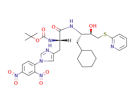 {(S)-1-[(1S,2R)-1-Cyclohexylmethyl-2-hydroxy-3-(pyridin-2-ylsulfanyl)-propylcarbamoyl]-2-[1-(2,4-dinitro-phenyl)-1H-imidazol-4-yl]-ethyl}-carbamic acid tert-butyl ester